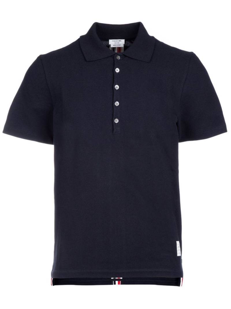 Thom Browne Center-Back Stripe Piqué Polo - Blue von Thom Browne