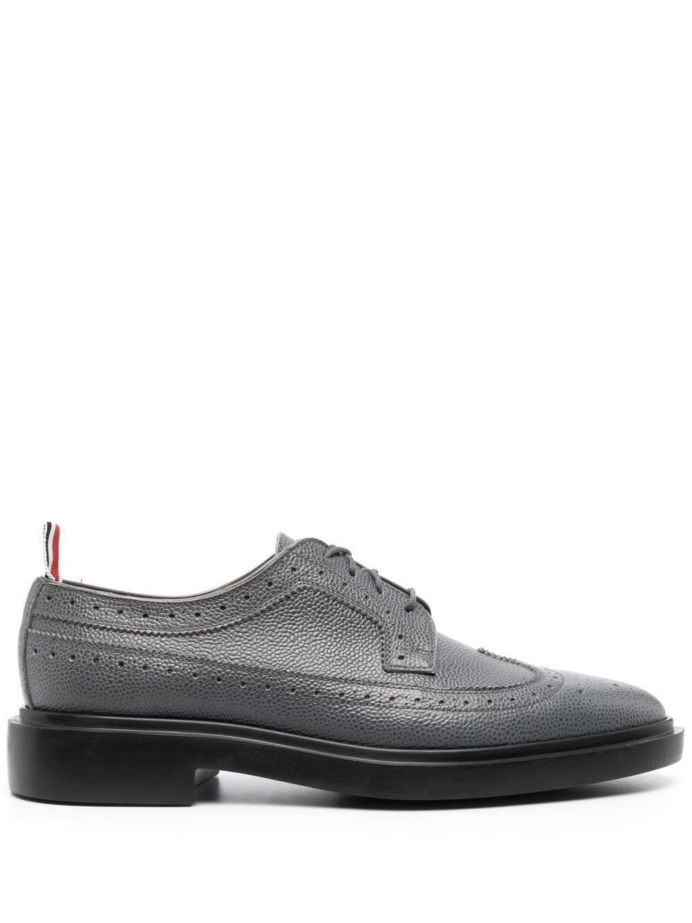 Thom Browne almond-toe leather brogues - Grey von Thom Browne