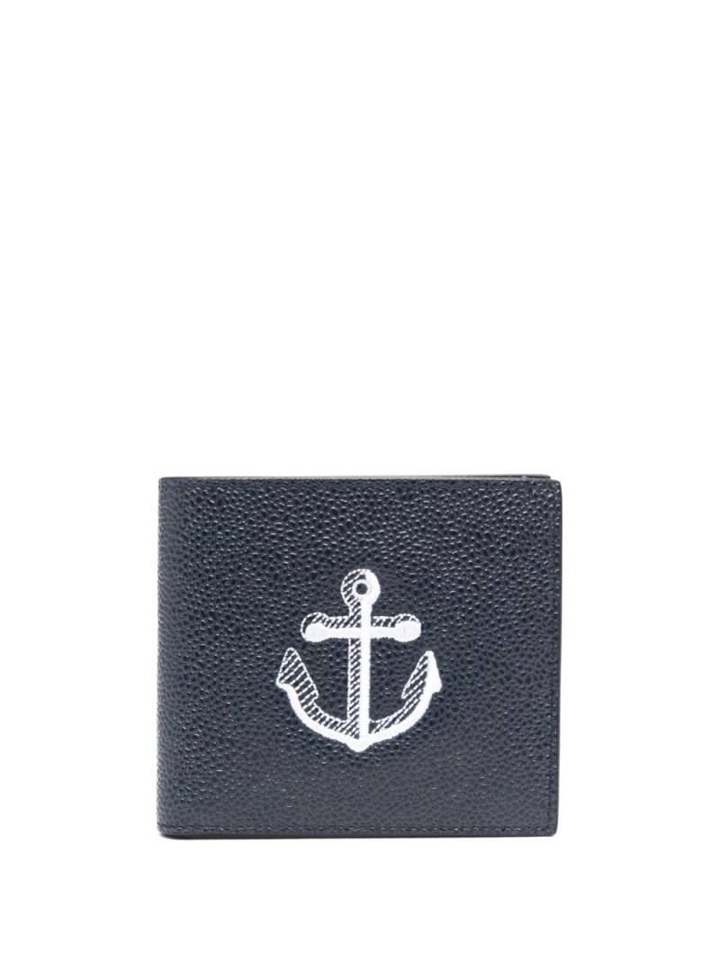 Thom Browne anchor-print folded wallet - Blue von Thom Browne