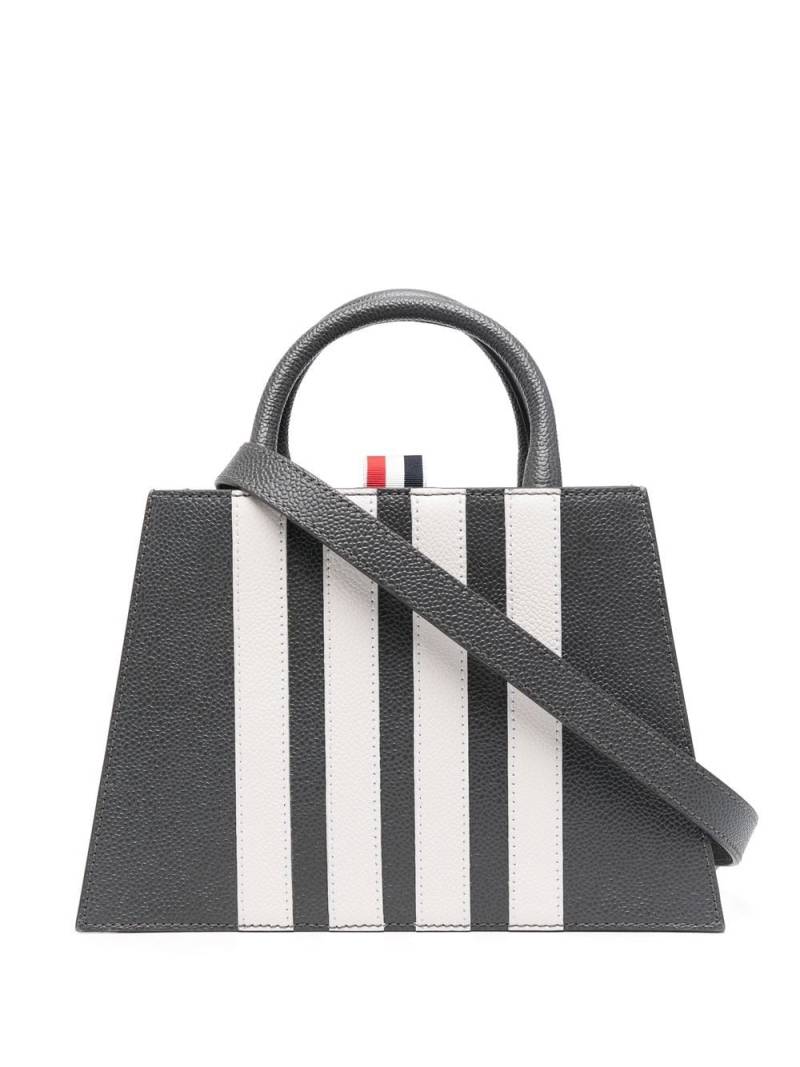 Thom Browne appliqué-stripe tote bag - Grey von Thom Browne