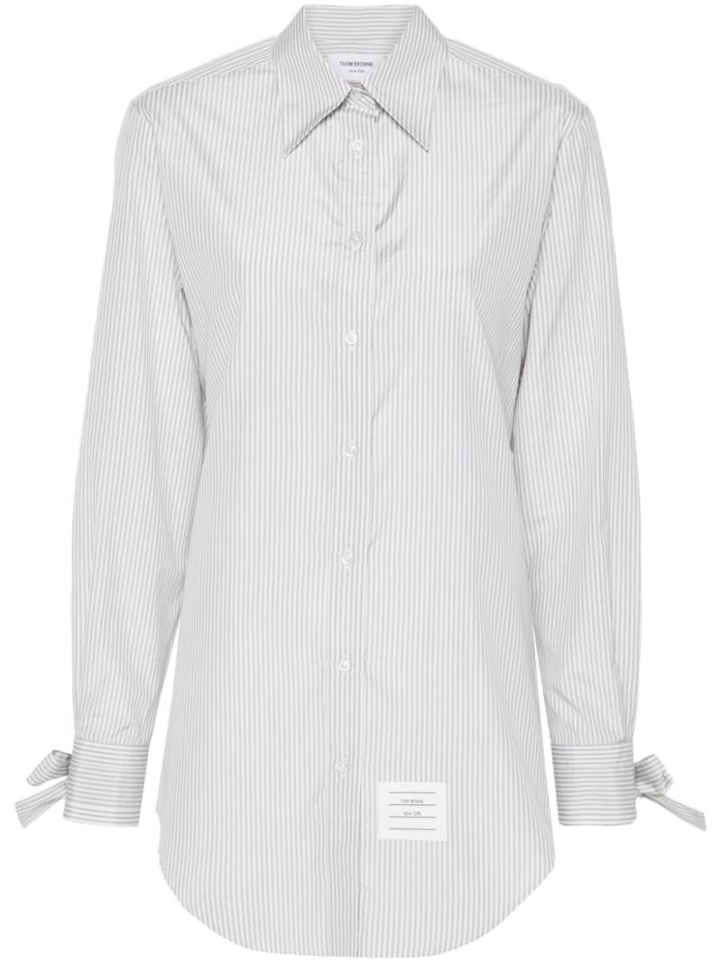 Thom Browne bow-cuff shirt dress - Grey von Thom Browne