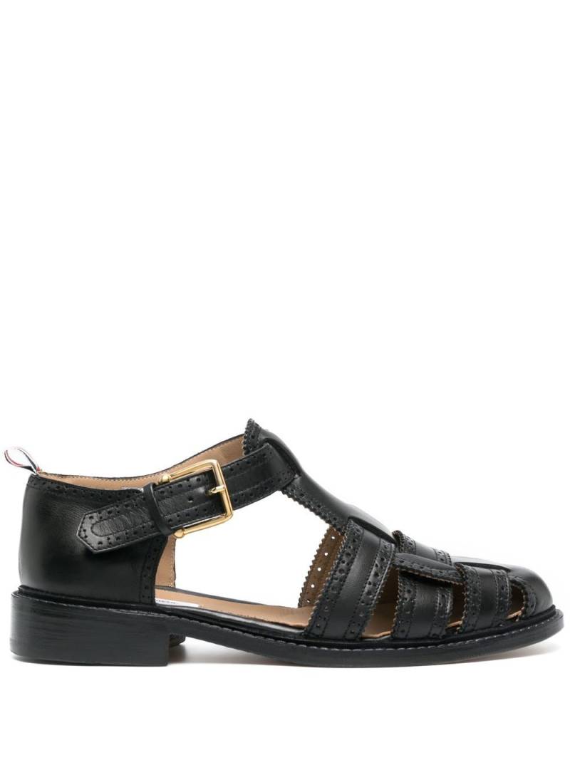 Thom Browne brogue leather fisherman sandals - Black von Thom Browne