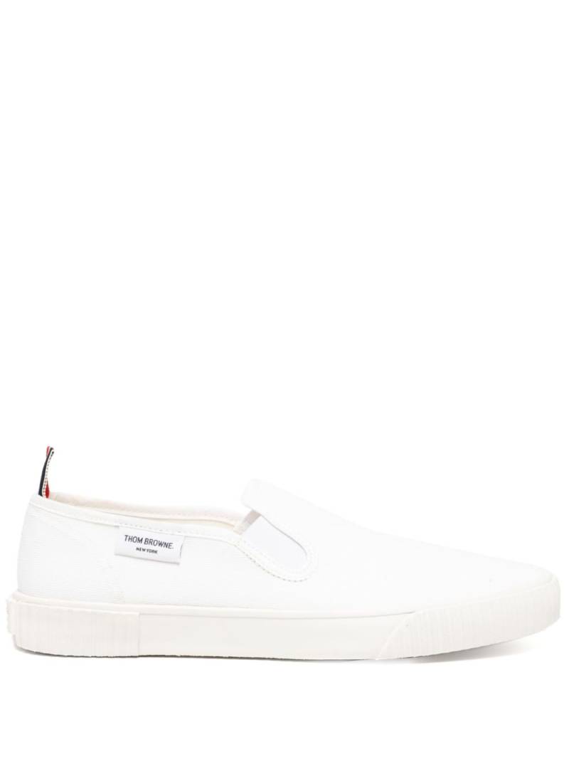 Thom Browne canvas slip-on trainers - White von Thom Browne