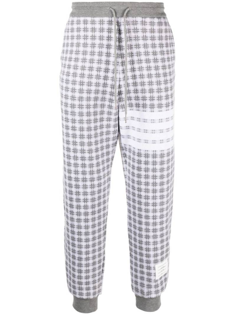 Thom Browne checked jacquard track pants - Grey von Thom Browne