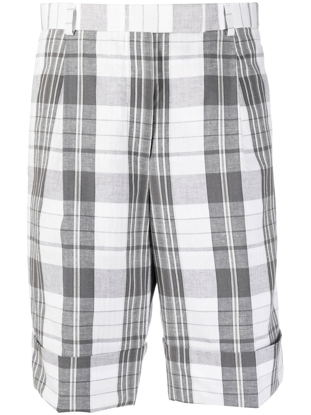 Thom Browne checked tailored shorts - Grey von Thom Browne