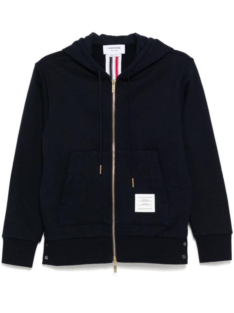 Thom Browne classic loopback full-zip hoodie - Blue von Thom Browne