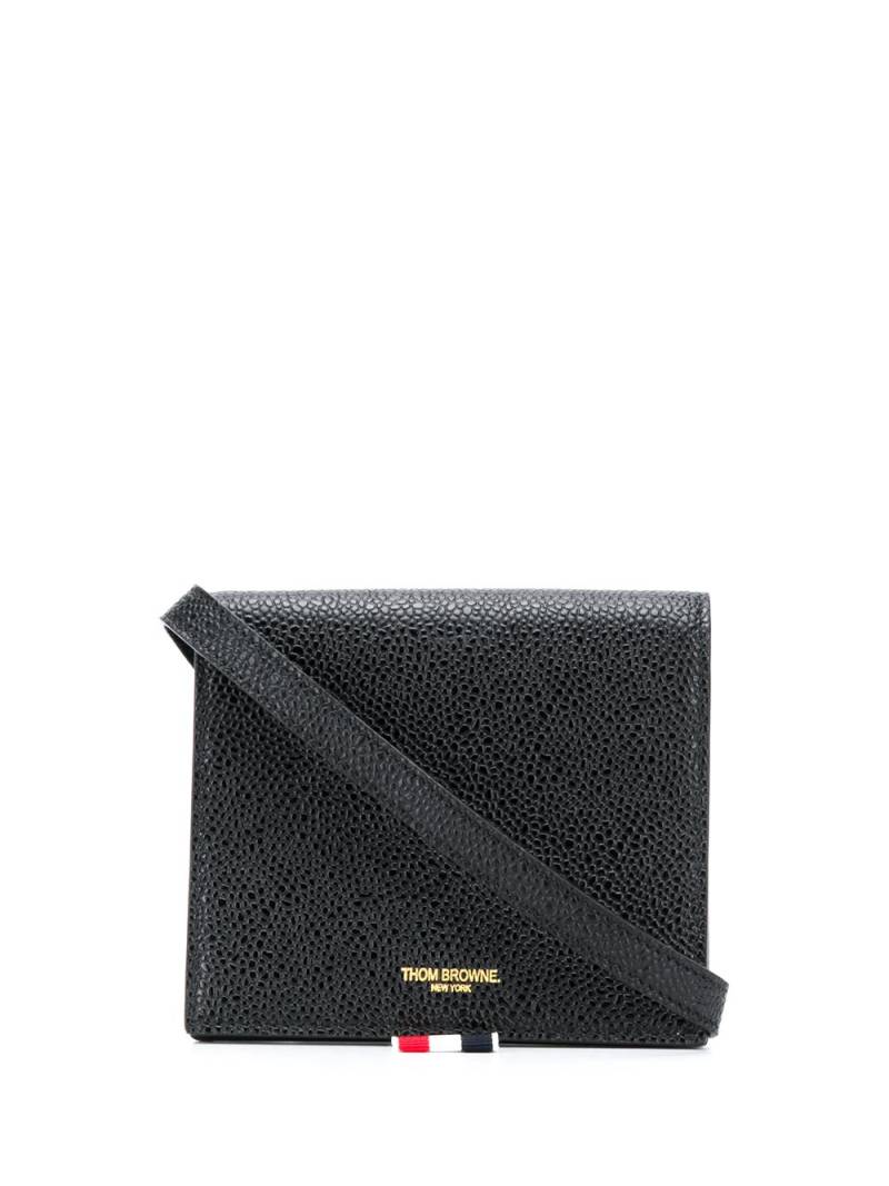 Thom Browne RWB tab crossbody wallet - Black von Thom Browne