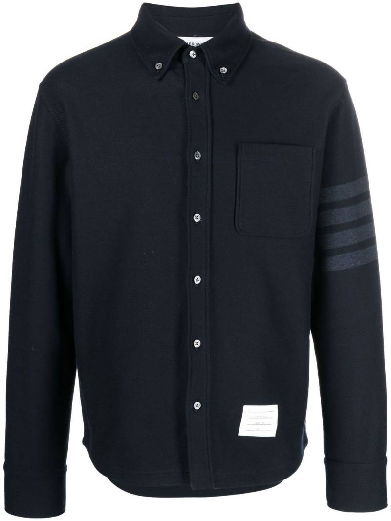 Thom Browne cotton long-sleeved shirt - Blue von Thom Browne