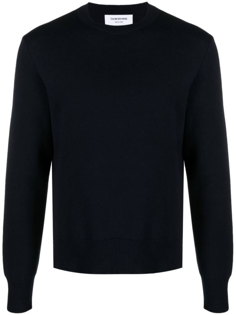 Thom Browne crew-neck cotton jumper - Blue von Thom Browne