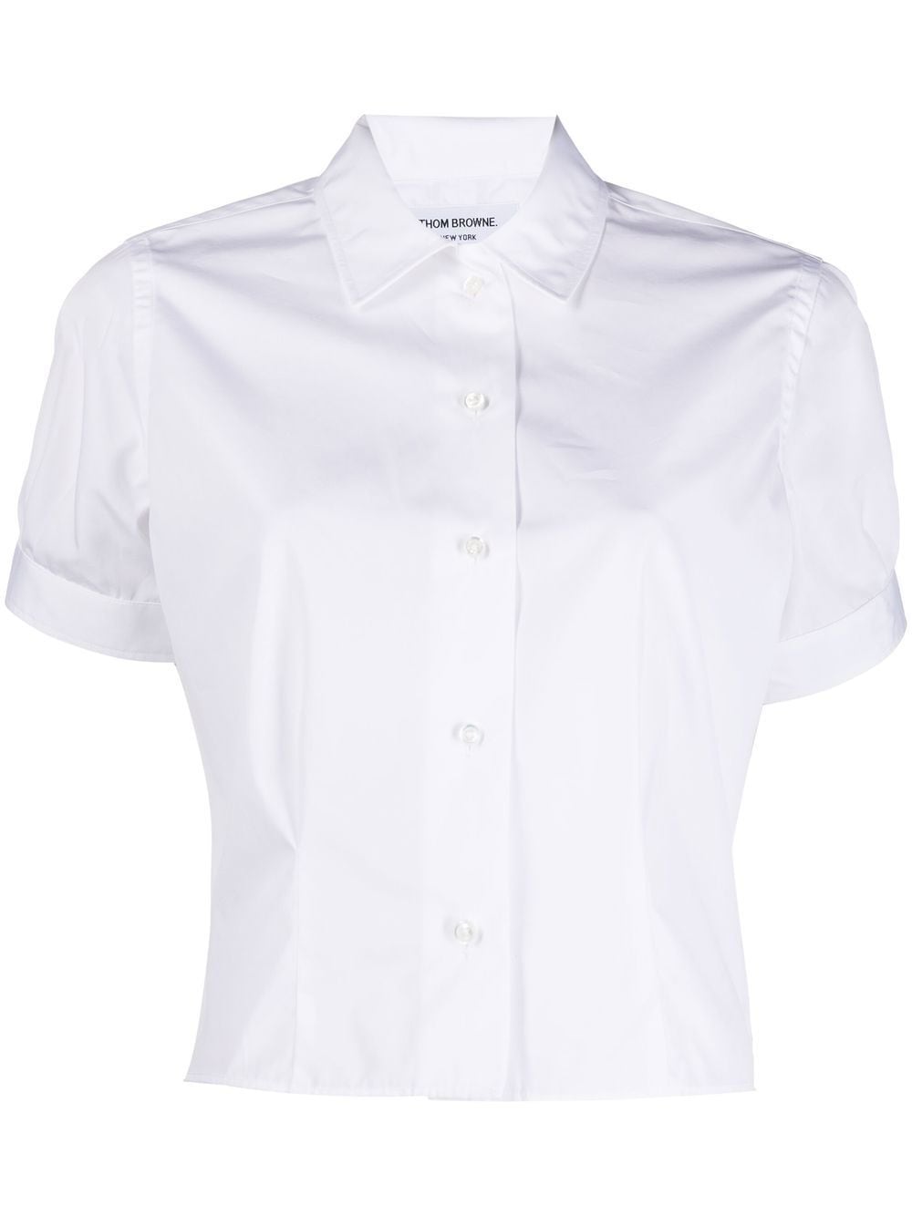 Thom Browne cropped short-sleeve shirt - White von Thom Browne