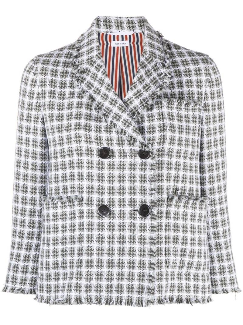 Thom Browne double-breasted tweed jacket - Grey von Thom Browne