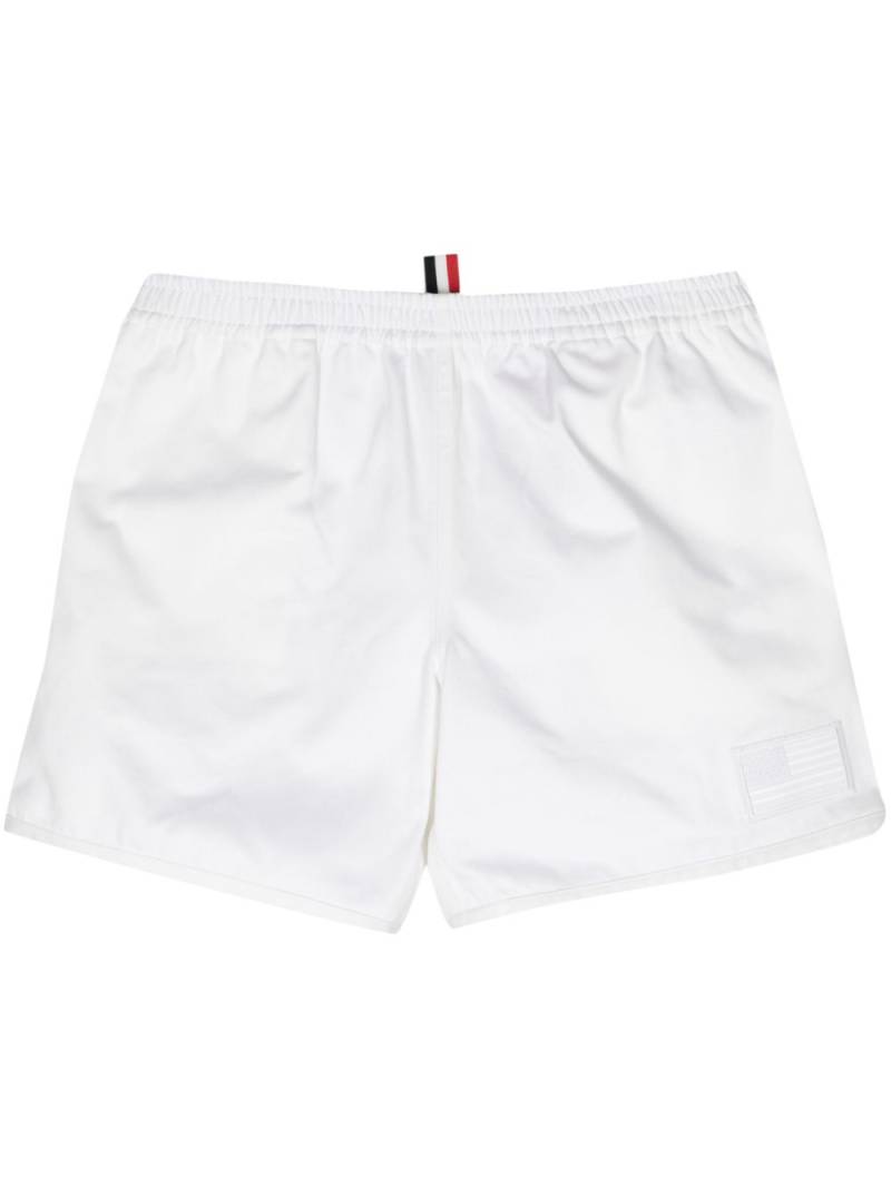 Thom Browne elasticated-waist cotton shorts - White von Thom Browne