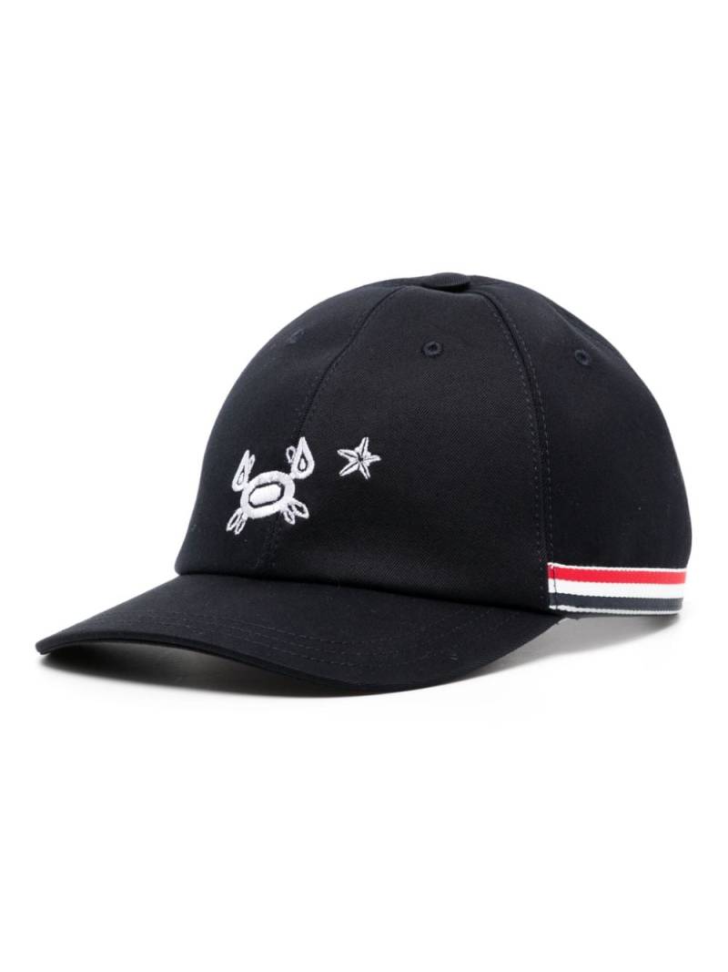 Thom Browne embroidered baseball cap - Blue von Thom Browne