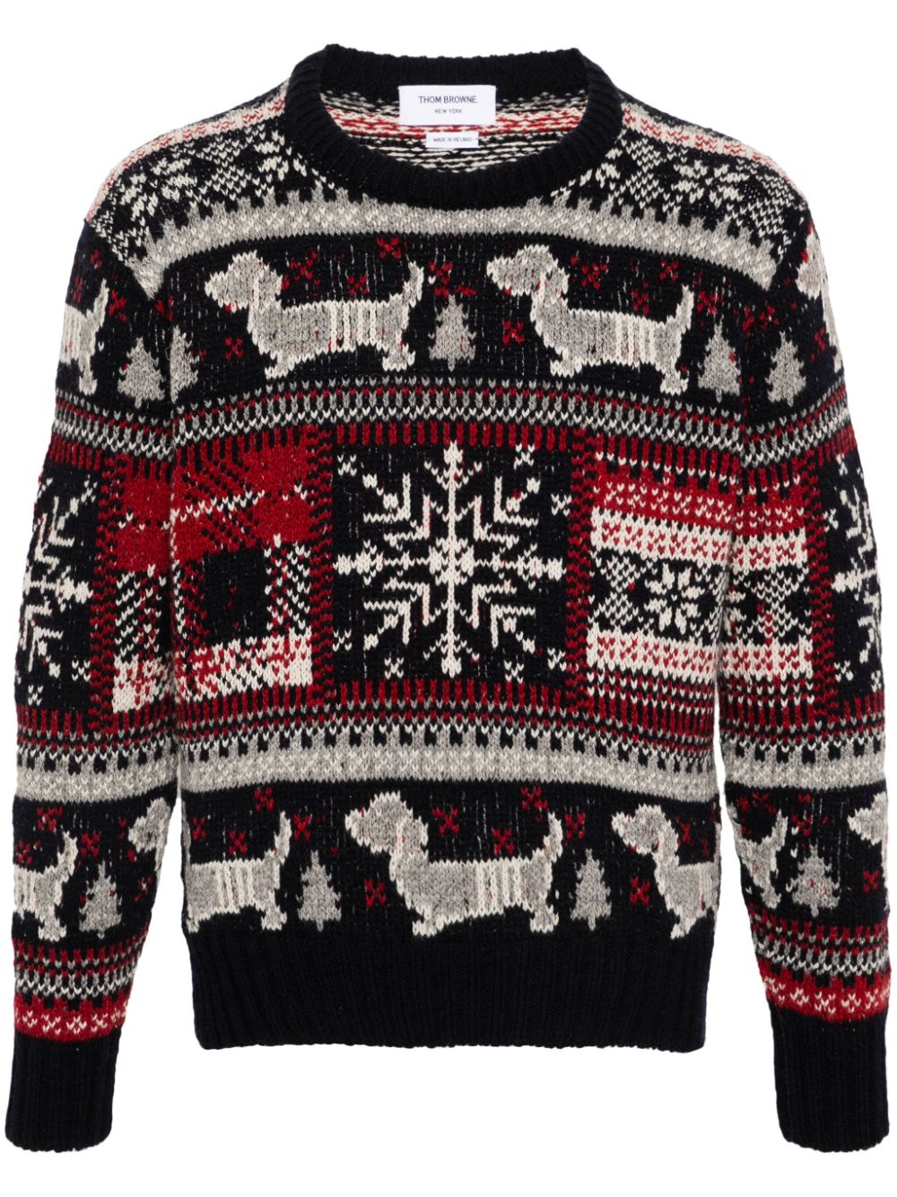 Thom Browne fair isle intarsia jumper - Blue von Thom Browne