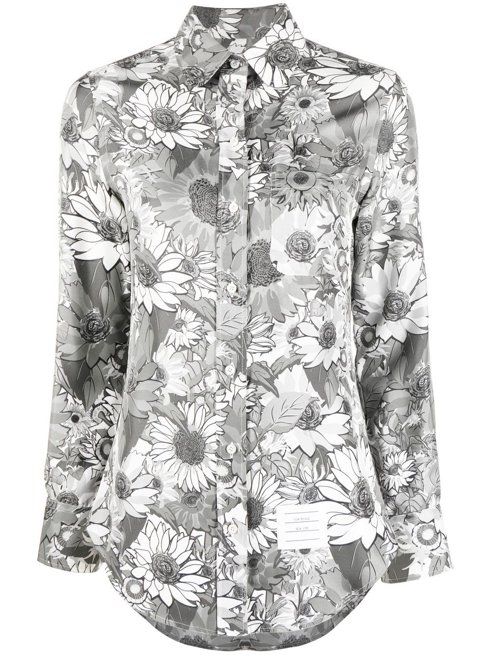 Thom Browne floral-print silk shirt - Green von Thom Browne