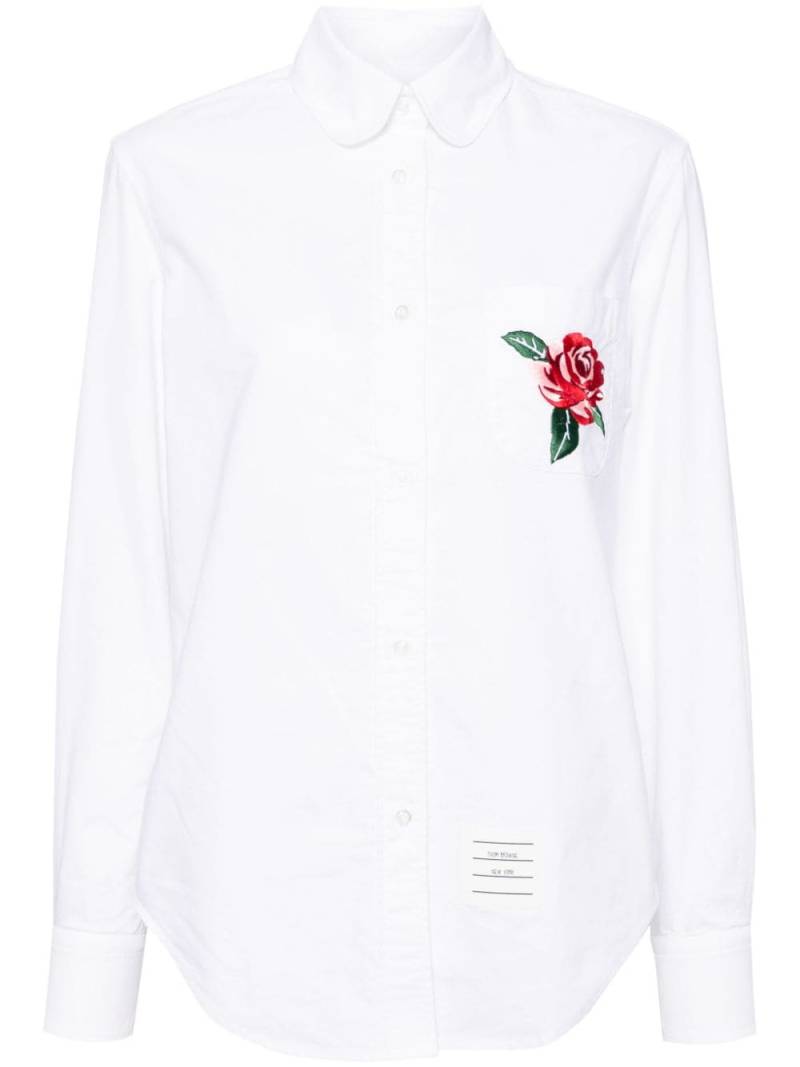 Thom Browne flower-embroidered shirt - White von Thom Browne