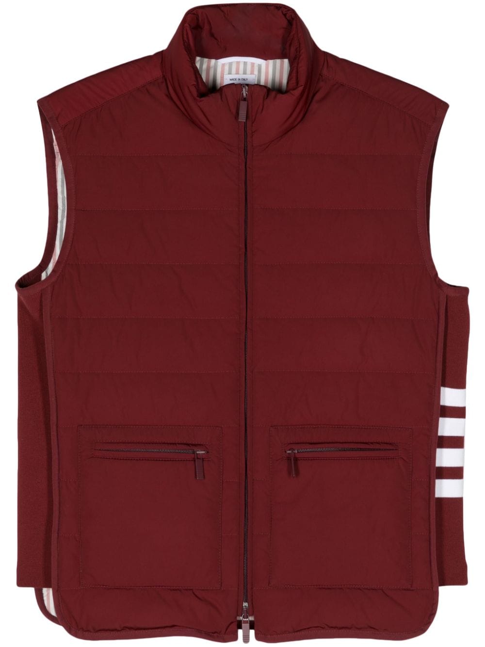 Thom Browne funnel-neck down gilet - Red von Thom Browne