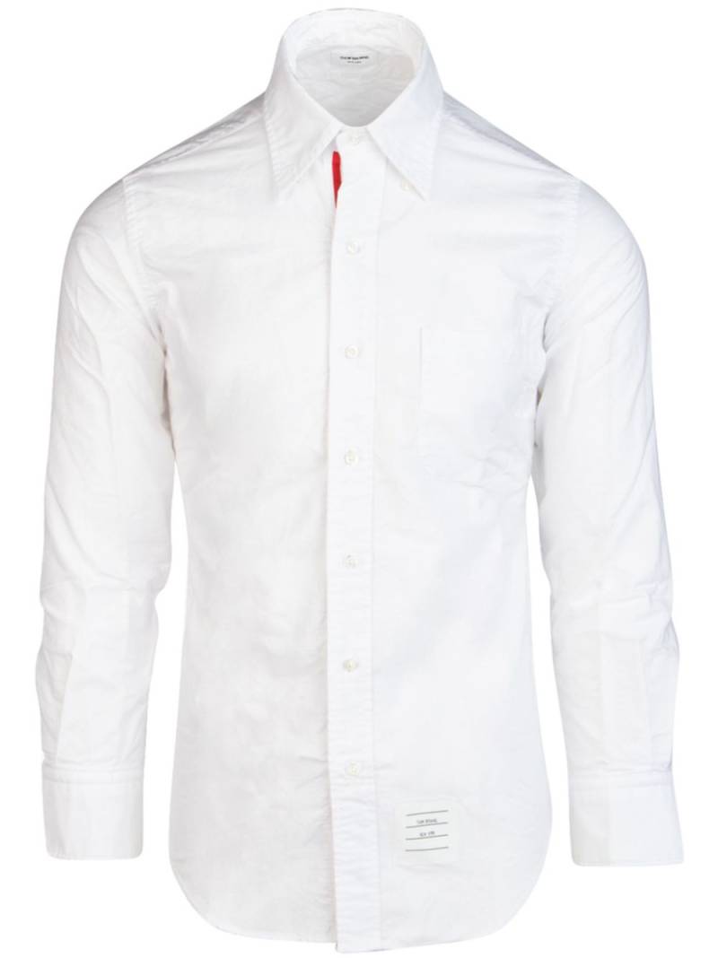 Thom Browne grosgrain-placket Oxford shirt - White von Thom Browne