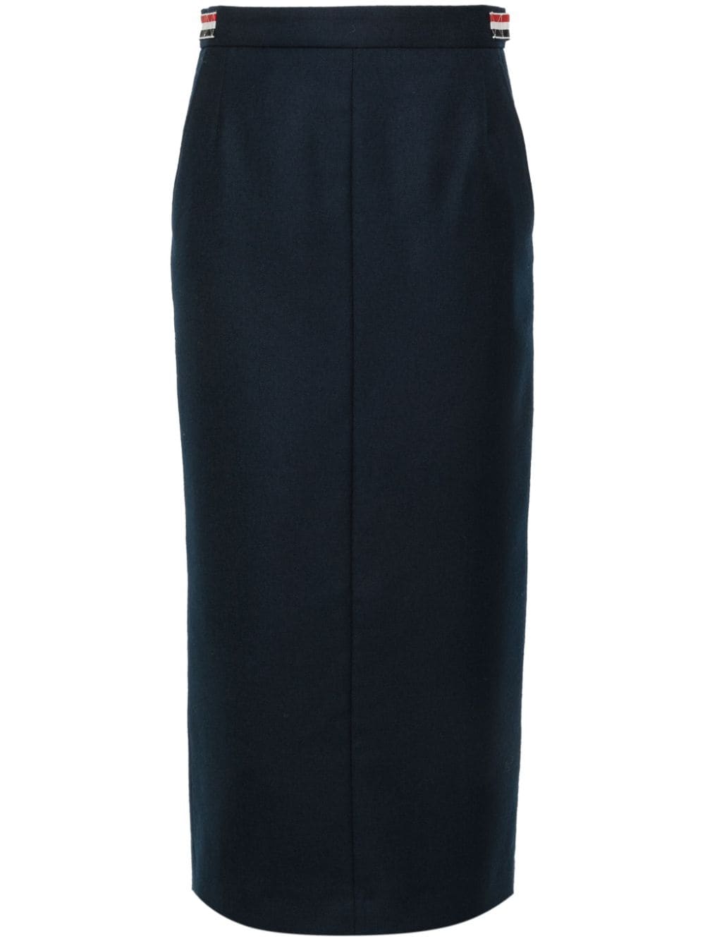 Thom Browne high-waist wool midi skirt - Blue von Thom Browne