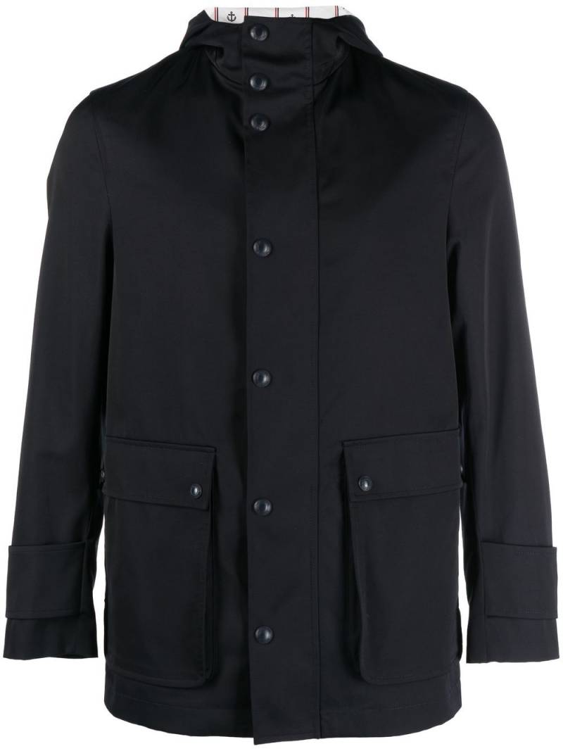 Thom Browne hooded parka coat - Blue von Thom Browne