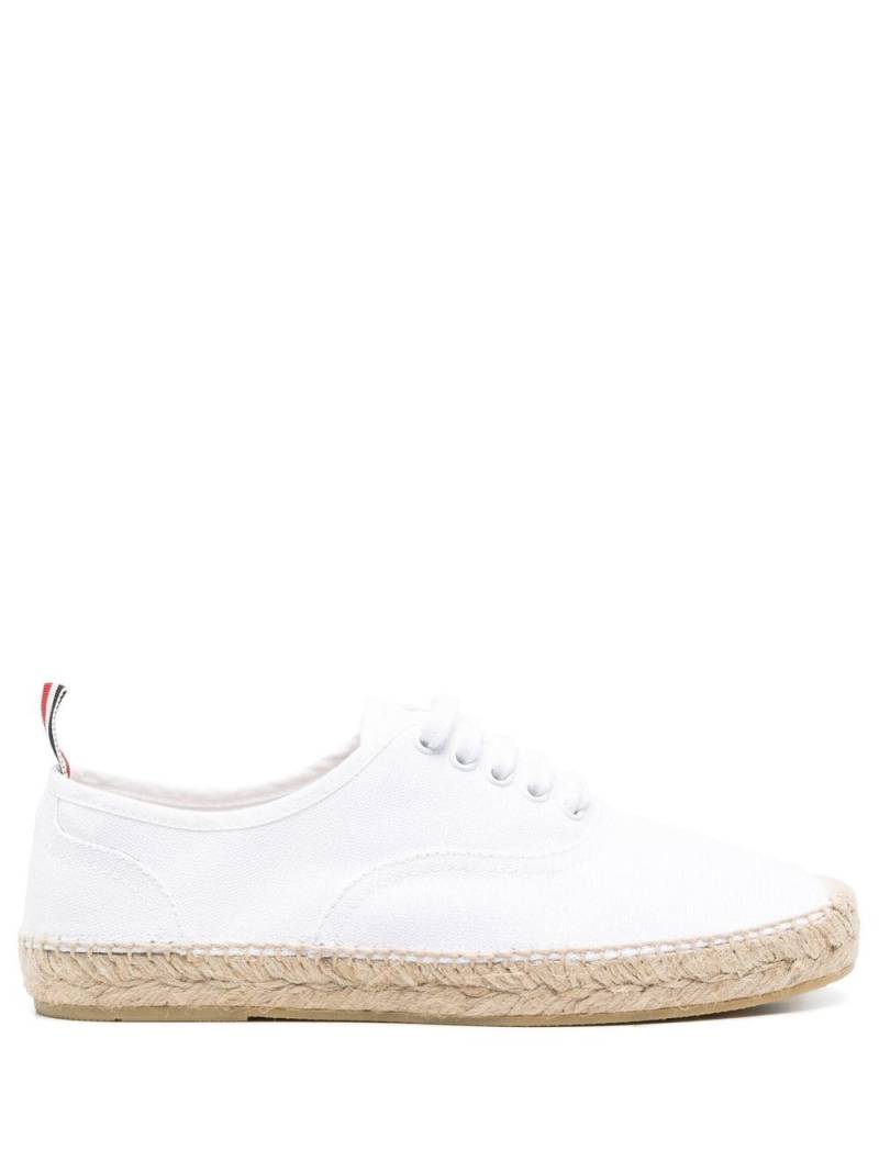 Thom Browne jute-sole lace-up sneakers - White von Thom Browne