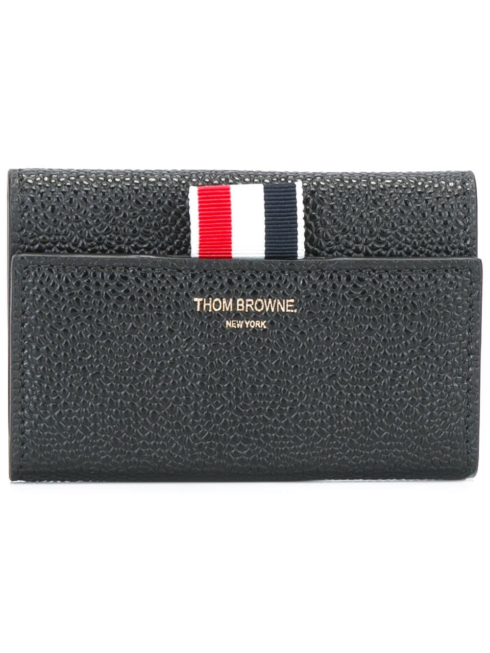 Thom Browne pebbled-leather key wallet - Black von Thom Browne