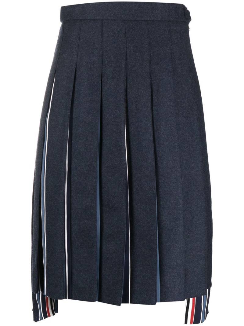 Thom Browne knee-length pleated skirt - Blue von Thom Browne