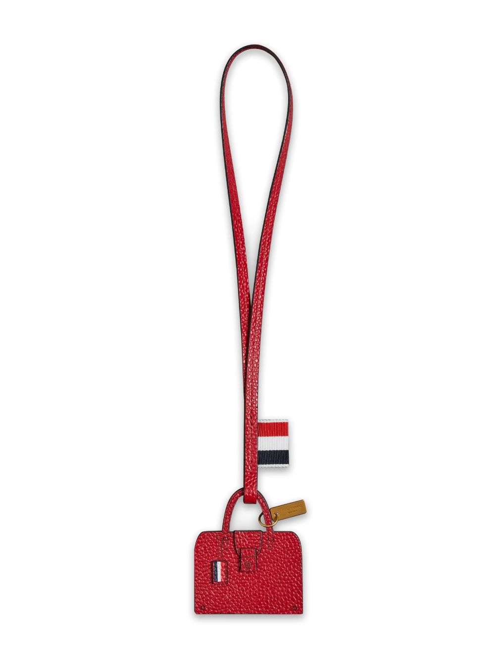 Thom Browne leather keyring - Red von Thom Browne