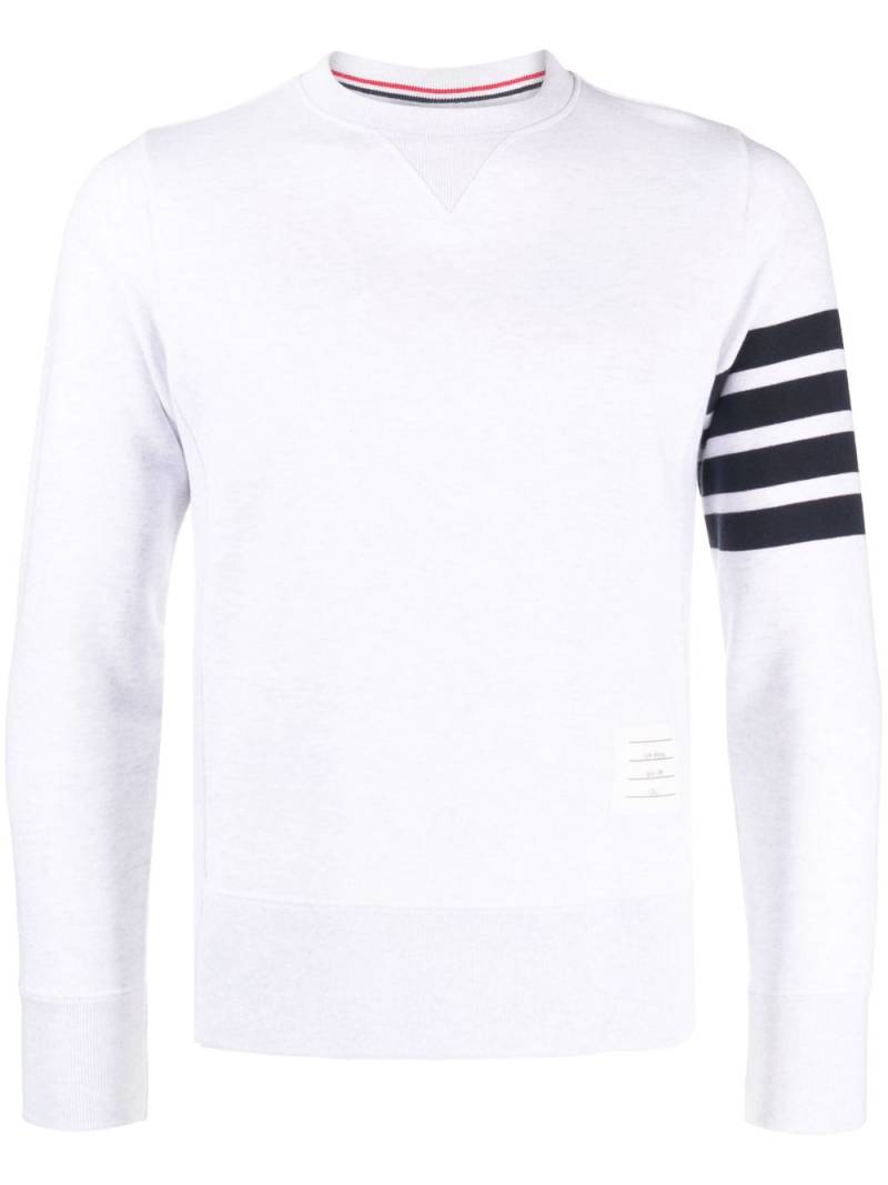 Thom Browne 4-Bar cotton jumper - White von Thom Browne