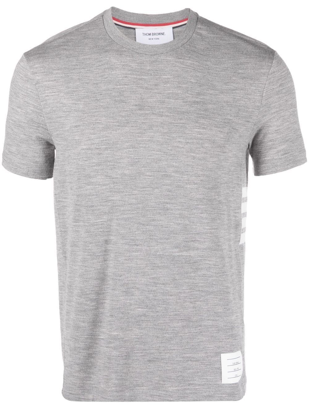 Thom Browne 4-Bar wool T-shirt - Grey von Thom Browne