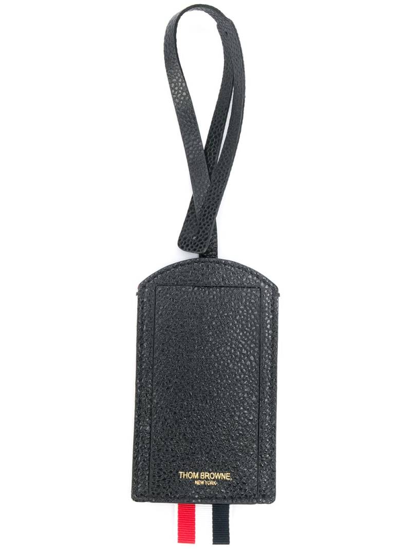 Thom Browne logo patch luggage tag - Black von Thom Browne