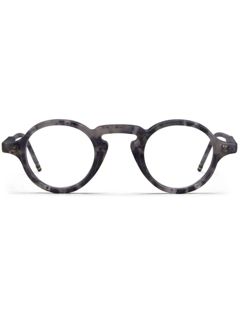 Thom Browne Eyewear marbled round-frame glasses - Grey von Thom Browne Eyewear