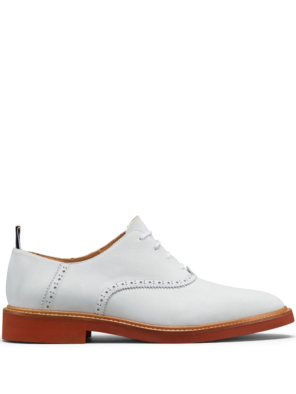 Thom Browne micro-sole nubuck saddle shoes - White von Thom Browne