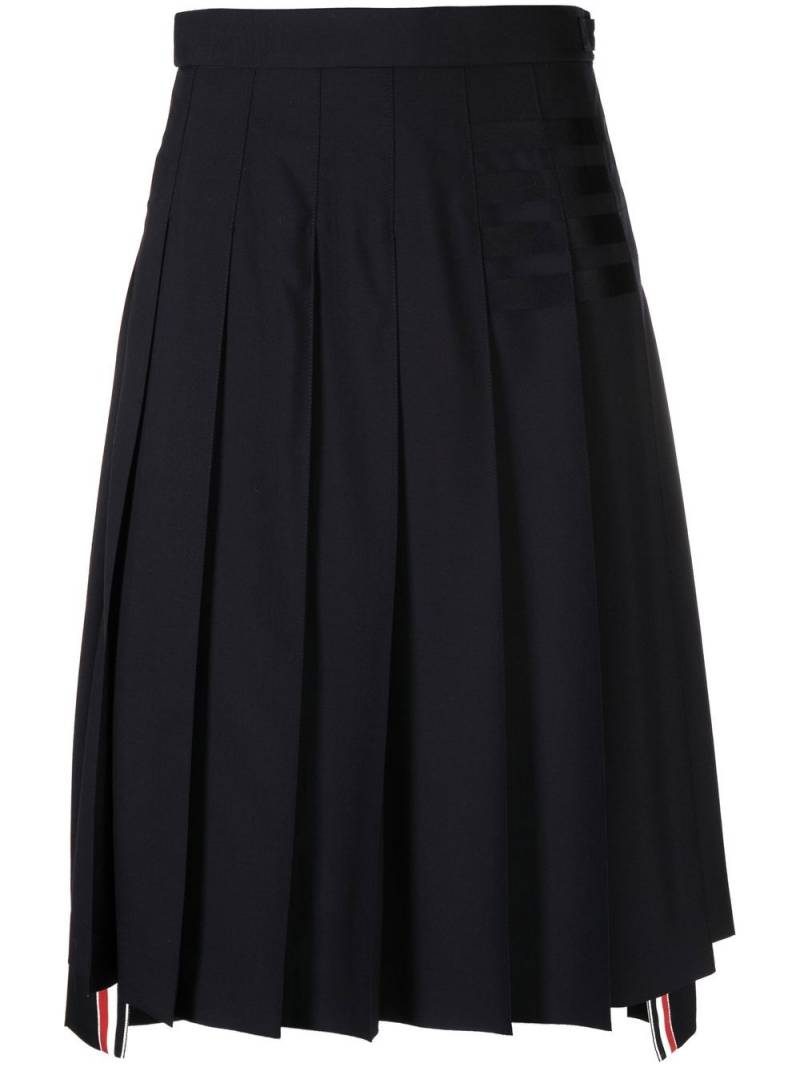 Thom Browne mid-length pleated skirt - Blue von Thom Browne