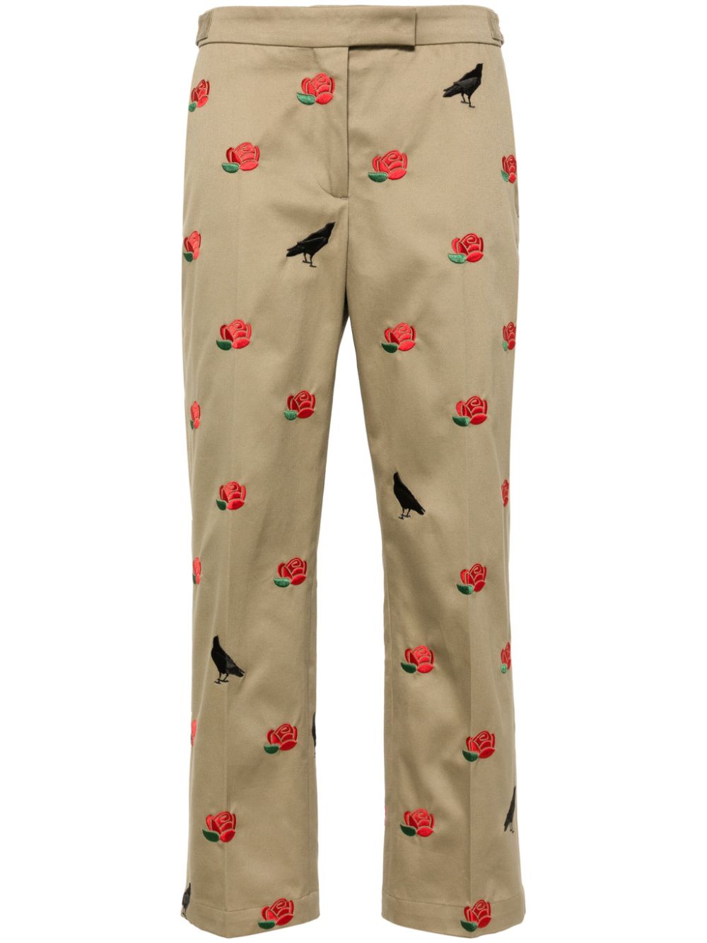 Thom Browne mid-rise tailored twill trousers - Neutrals von Thom Browne