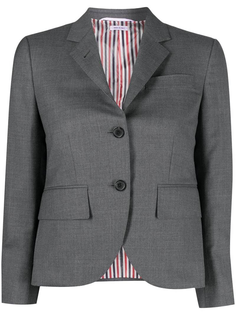 Thom Browne notched-lapel single-breasted blazer - Grey von Thom Browne