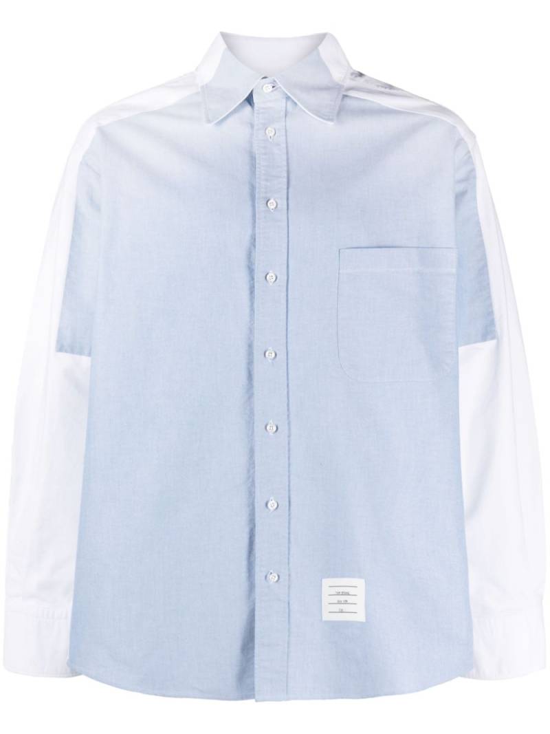 Thom Browne panelled cotton shirt - Blue von Thom Browne