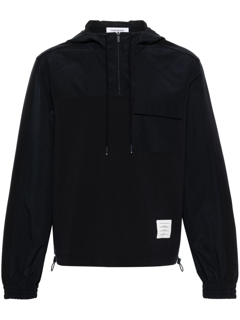 Thom Browne panelled ripstop hoodie - Blue von Thom Browne