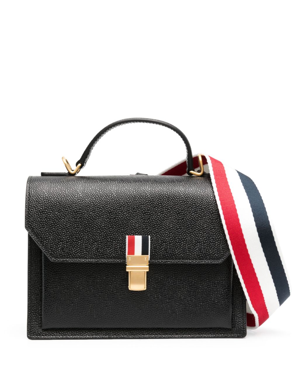 Thom Browne pebble grain-leather school bag - Black von Thom Browne