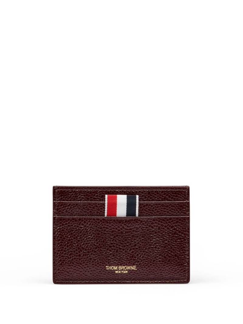 Thom Browne pebble-texture leather card holder - Red von Thom Browne