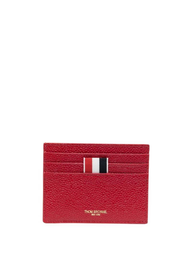 Thom Browne pebbled-leather card holder - Red von Thom Browne