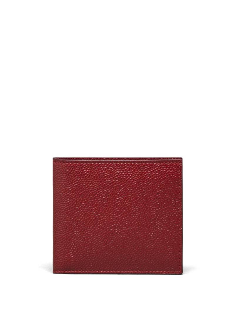 Thom Browne pebbled-texture leather card holder - Red von Thom Browne