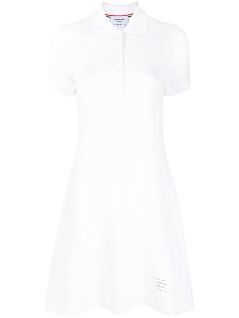 Thom Browne pique flared tennis dress - White von Thom Browne