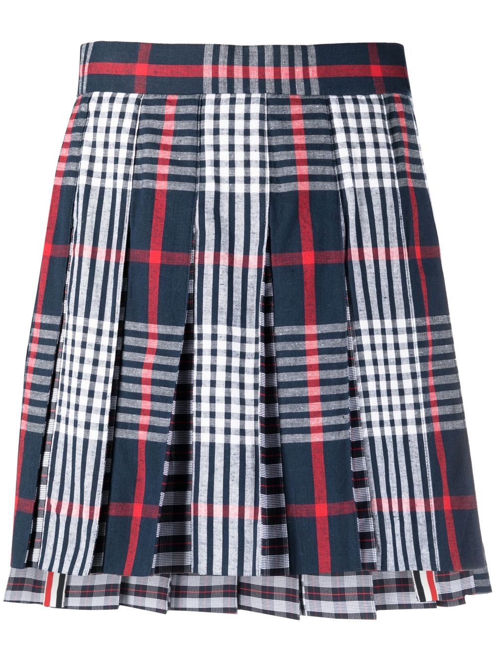 Thom Browne pleated asymmetrical skirt - Multicolour von Thom Browne