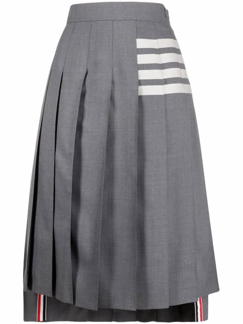 Thom Browne pleated kilt skirt - Grey von Thom Browne