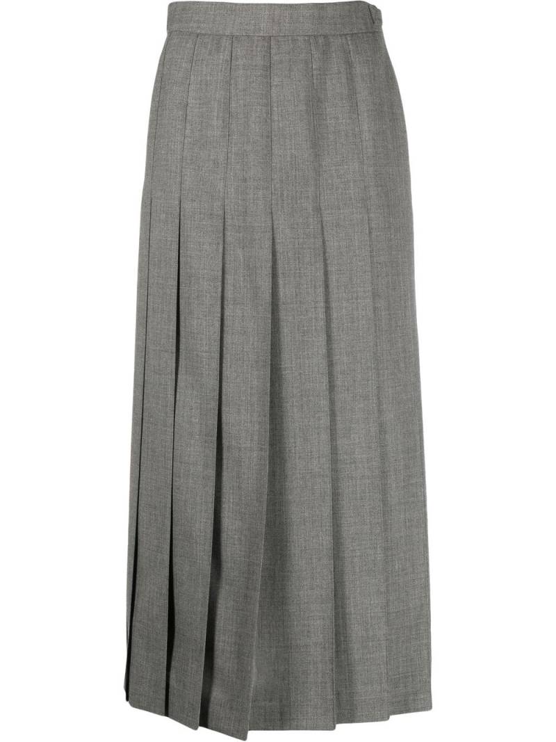 Thom Browne pleated midi skirt - Grey von Thom Browne