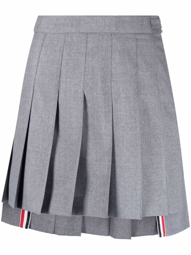 Thom Browne RWB pleated mini skirt - Grey von Thom Browne