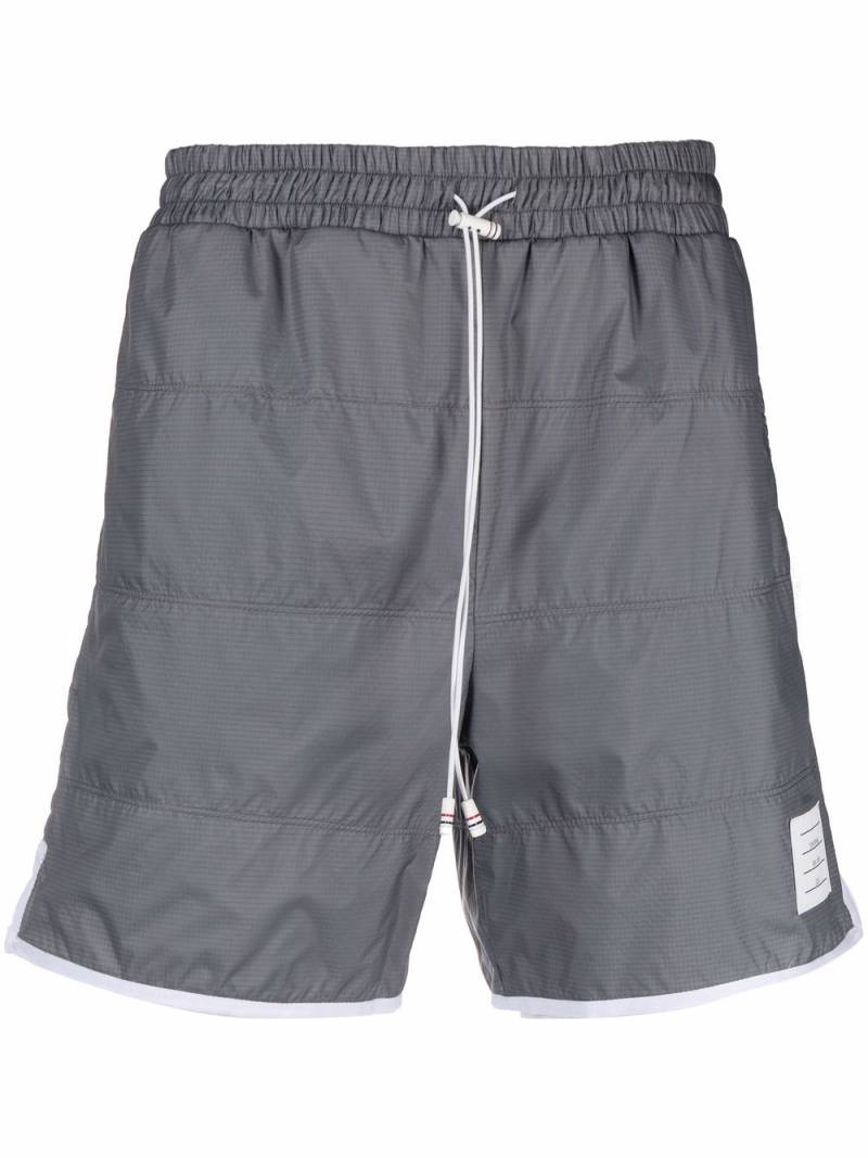 Thom Browne ripstop track shorts - Silver von Thom Browne