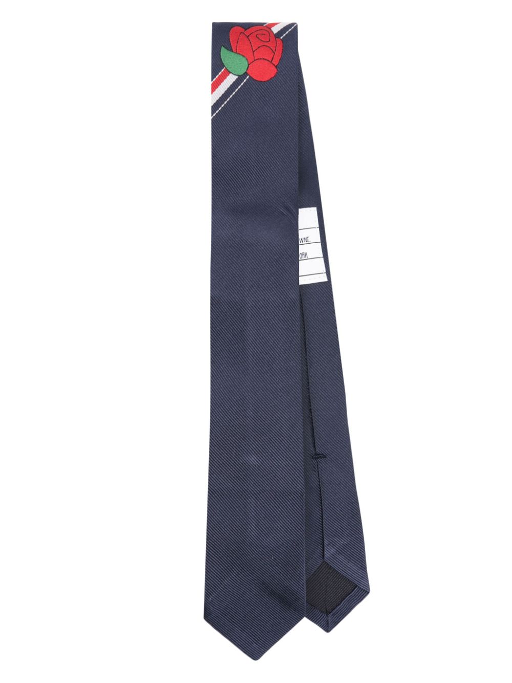 Thom Browne rose-jacquard silk tie - Blue von Thom Browne