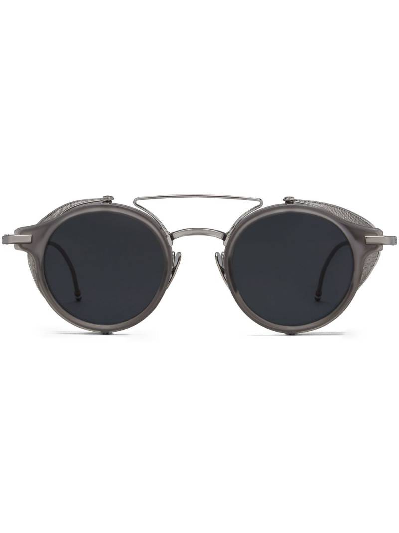 Thom Browne Eyewear round-frame side-shields sunglasses - Grey von Thom Browne Eyewear